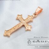 model de cruce cu Isus din aur