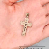 cruce personalizata moderna pentru domn sau doamna din aur 14 kt disponibila in chisinau moldova