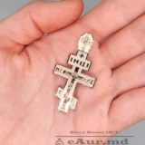 cruce ortodoxa, mare, pentru barbat, din aur executata la comanda in atelierul de bijuterii eAur.md din chisinau